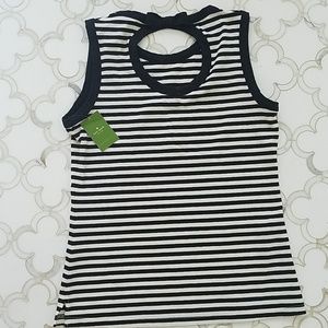 Kate Spade striped tank with Keyhole back